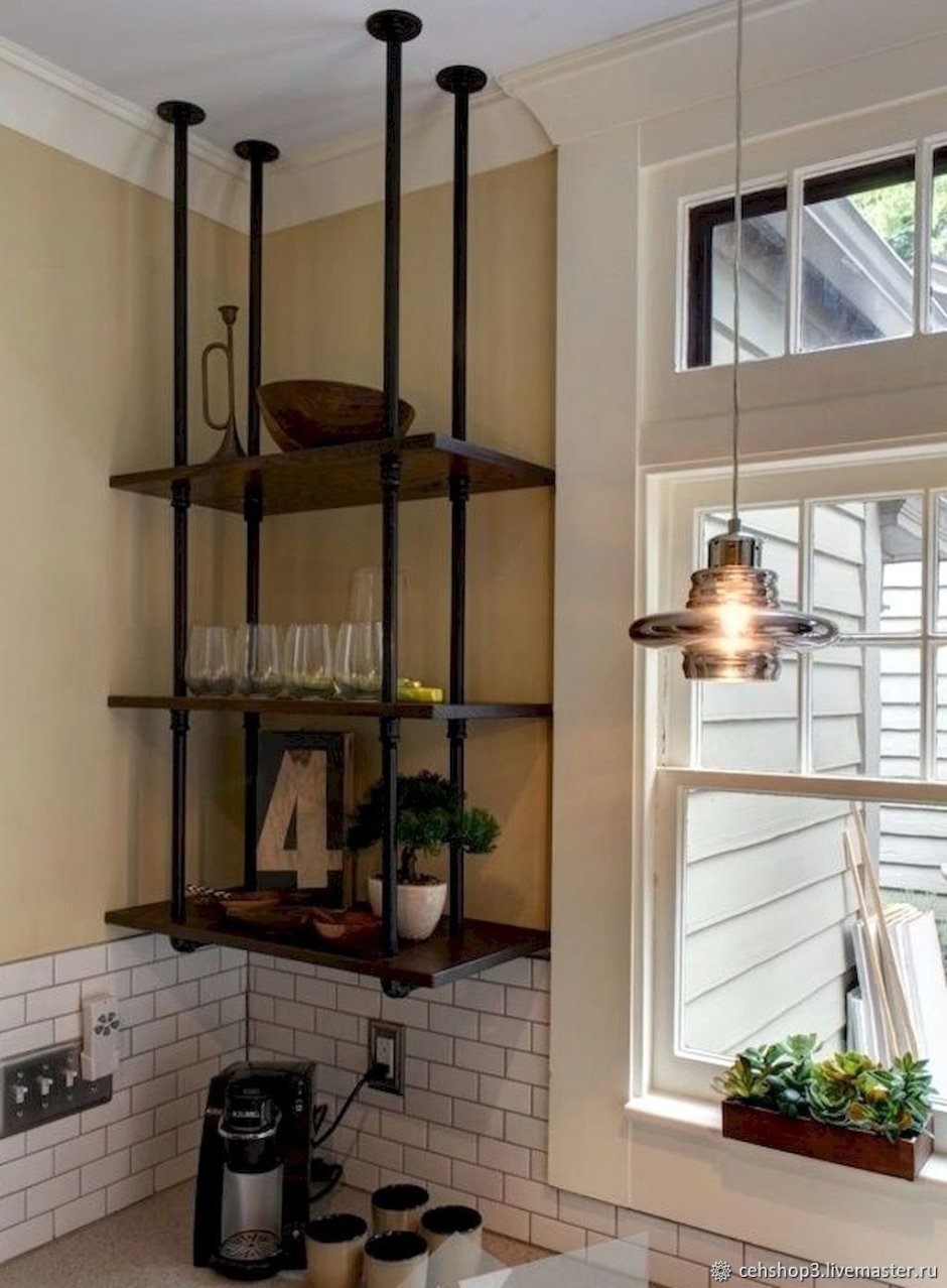 Подвесная полочка на кухню лофт
