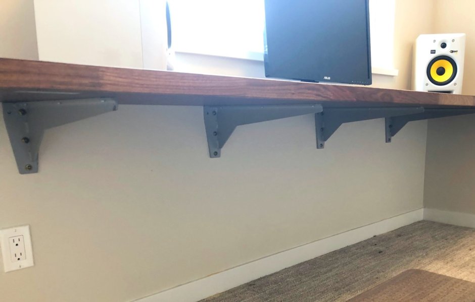 Крепление столешницы к стене