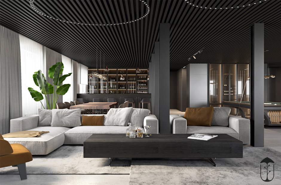 Интерьер джентльмена современный