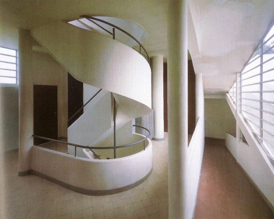 Ле Корбюзье вилла Савой интерьер