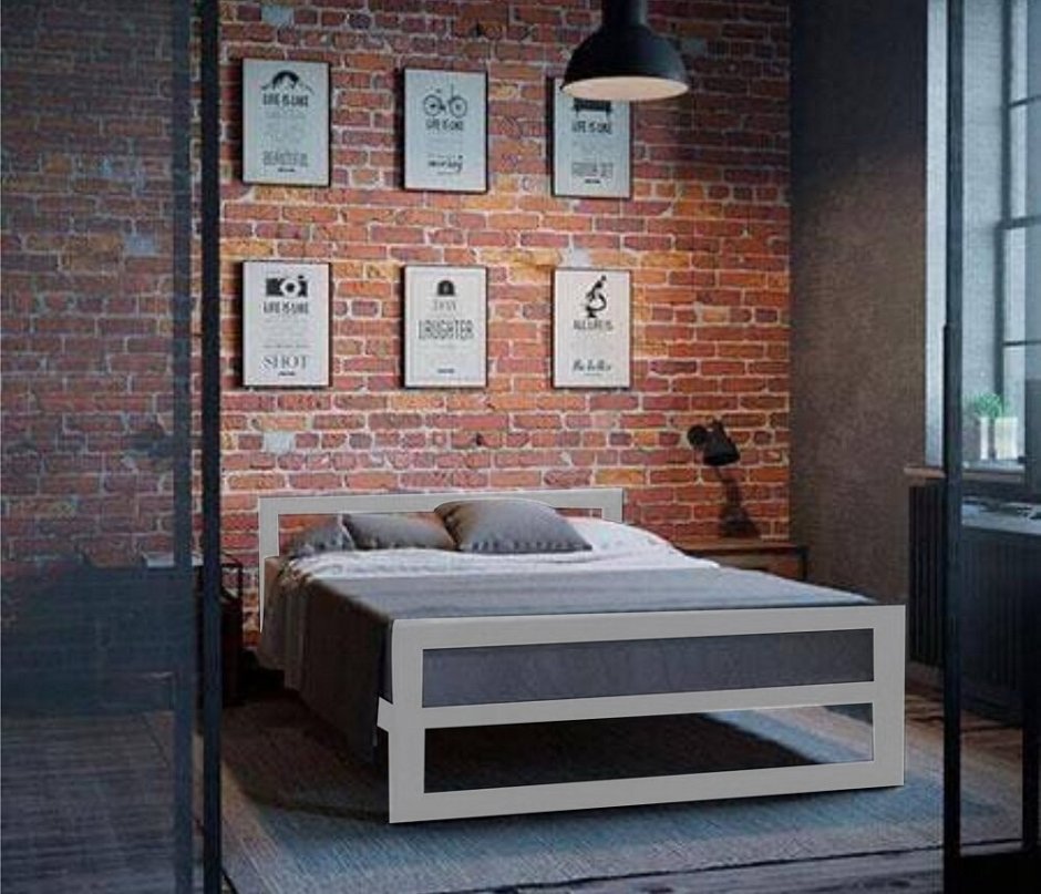 Кровать в стиле лофт 2000x2150