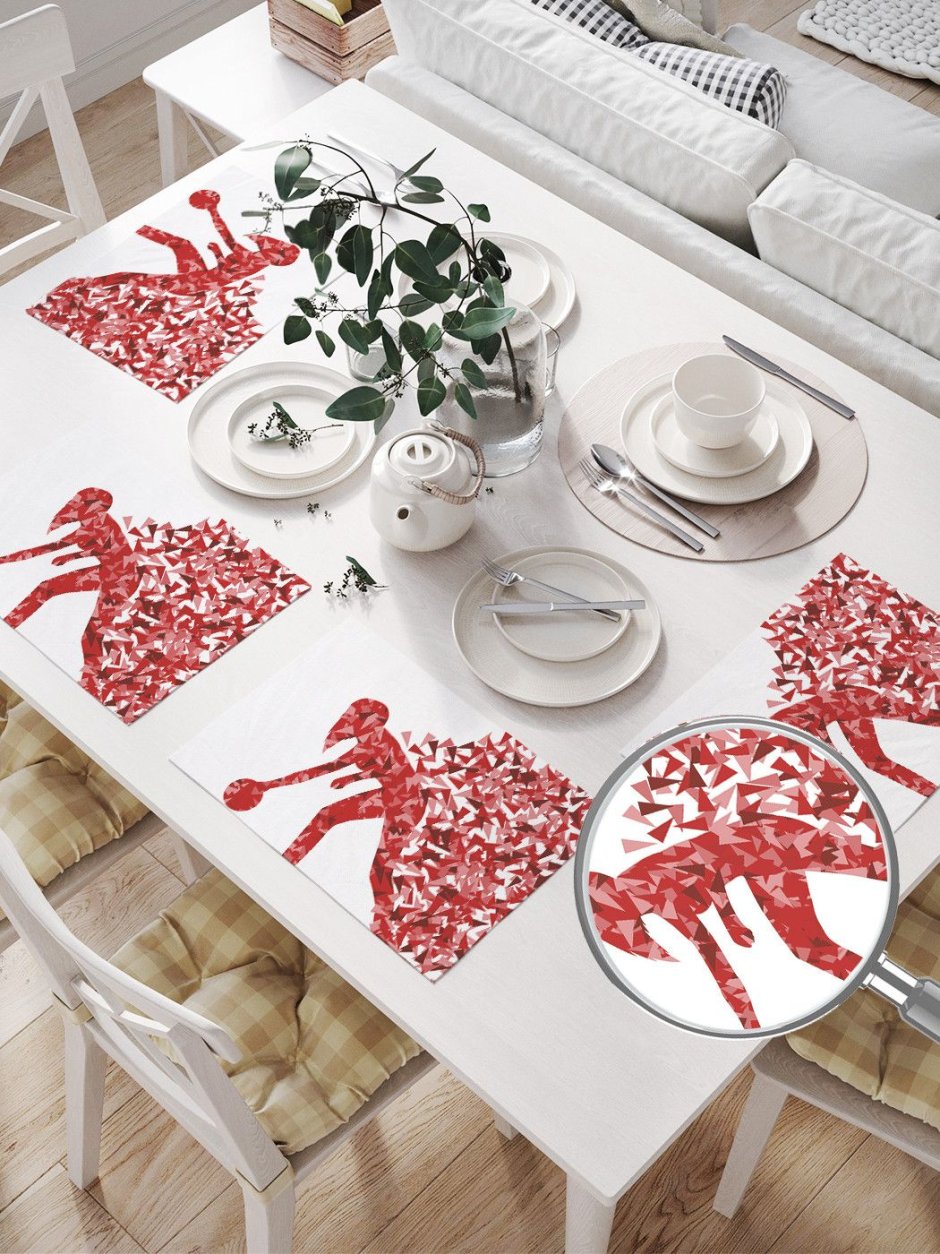 Салфетка плетеная круглая