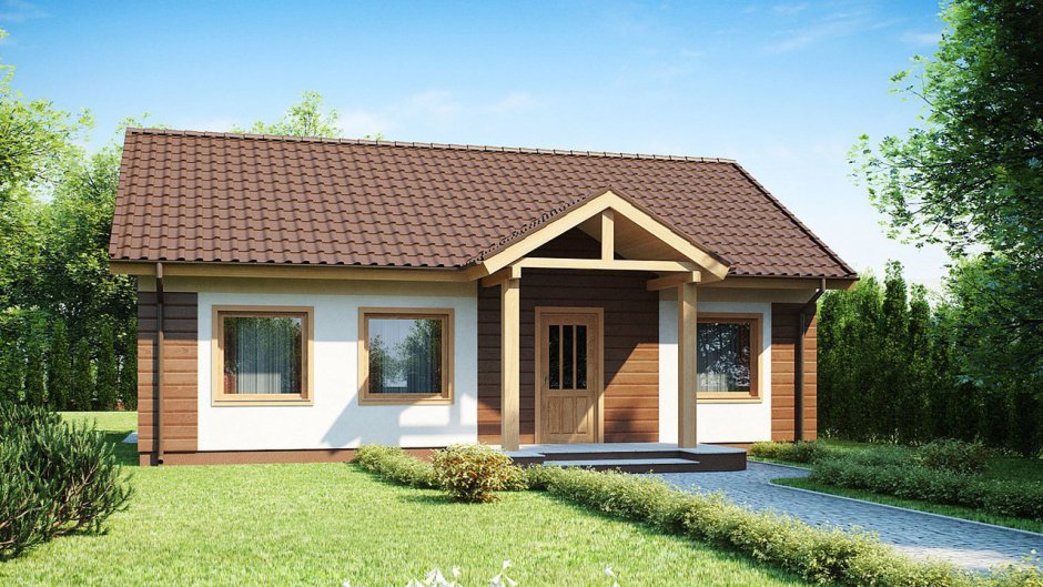 Веранда с двухскатной крышей