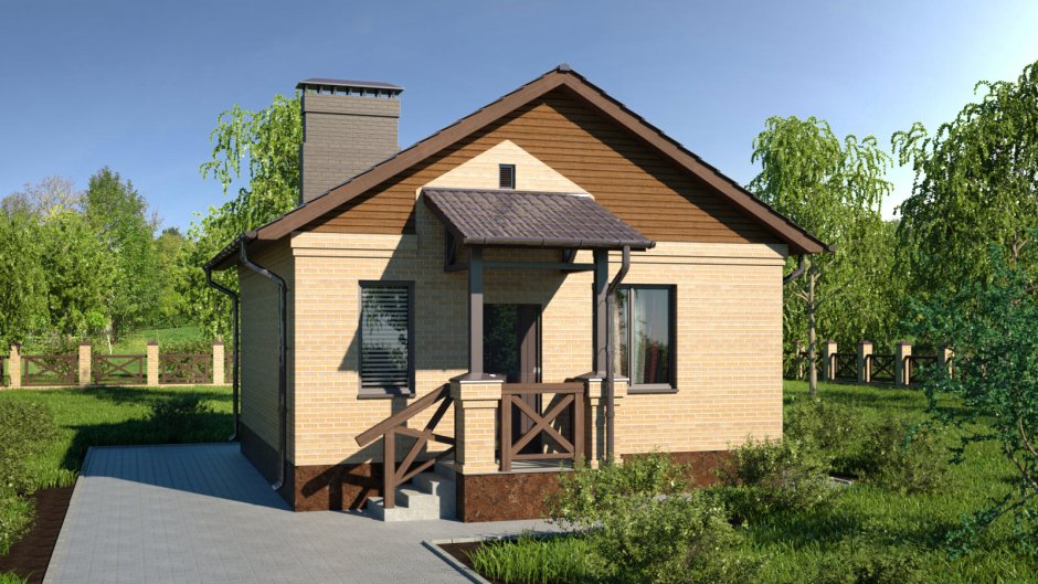 Крыльцо с двускатной крышей