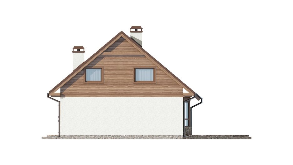 Двухскатная крыша с пристройкой