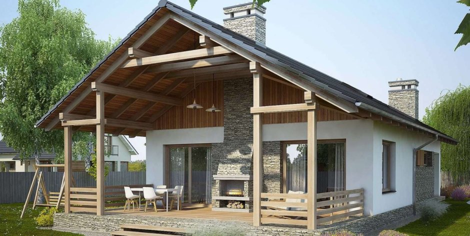 Навес над крыльцом продолжение крыши