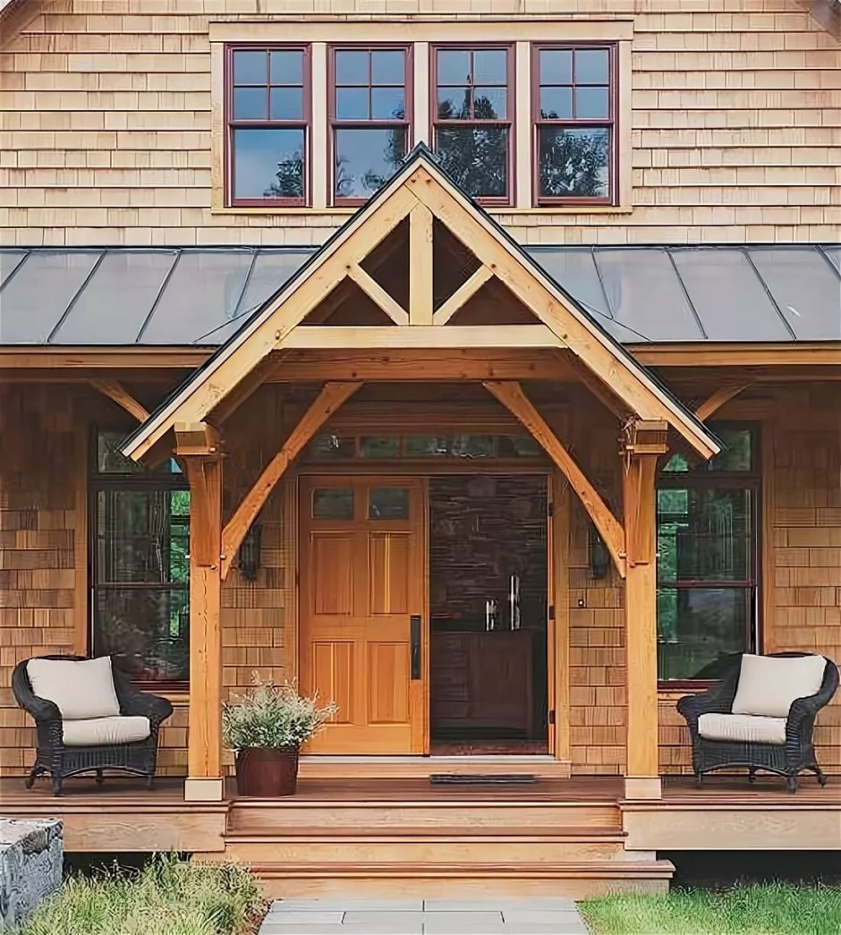 Трехскатная крыша для крыльца