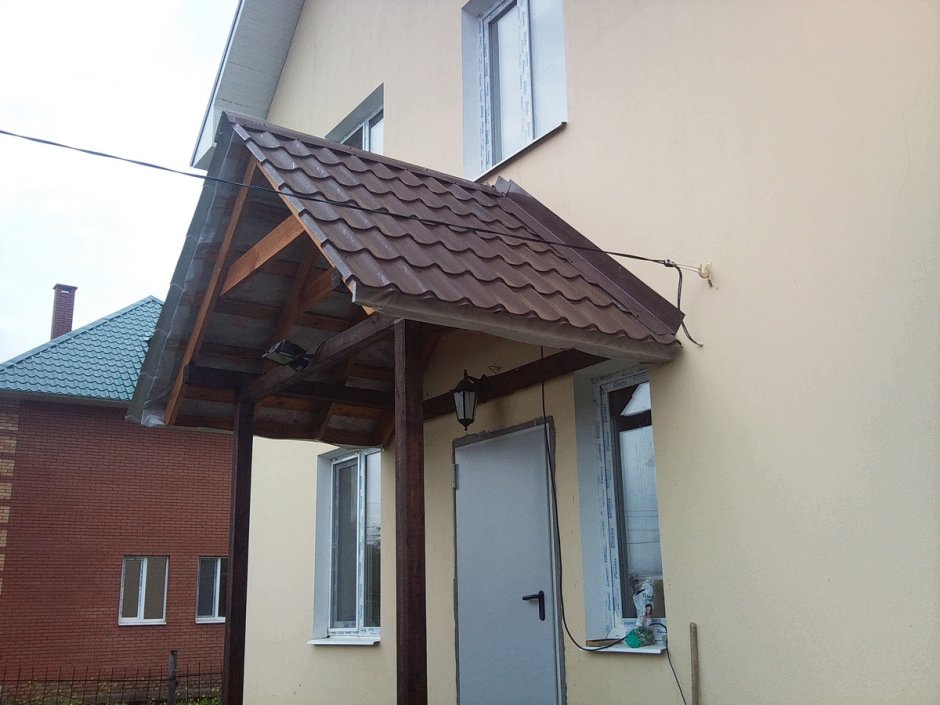 Одноэтажный дом с двускатной крышей Шале