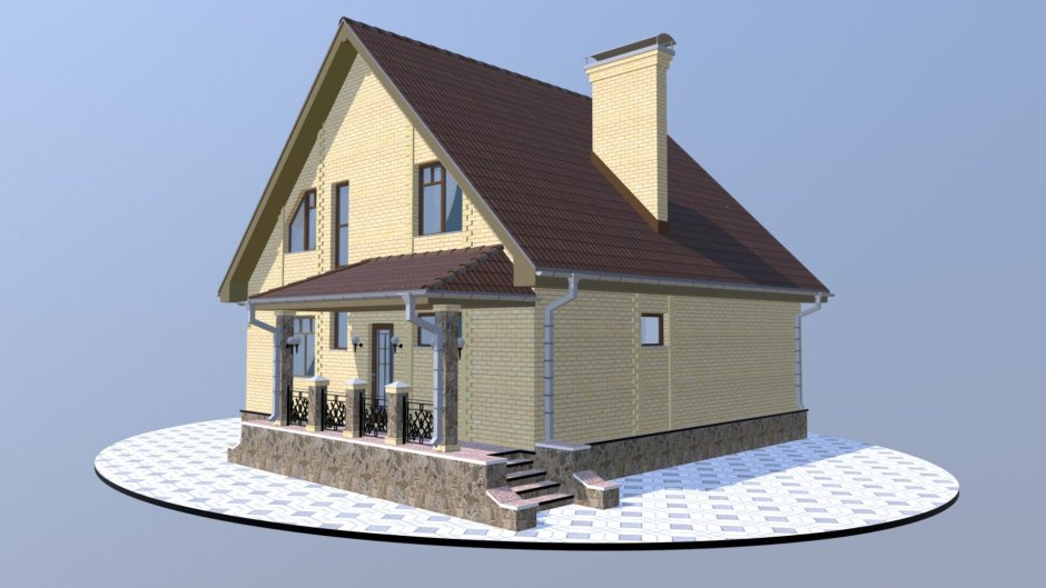 Крыльцо в кирпичных домах в деревнях