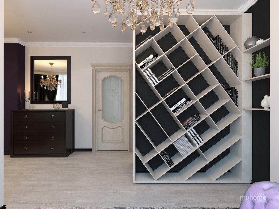 Шкаф с диагональными полками