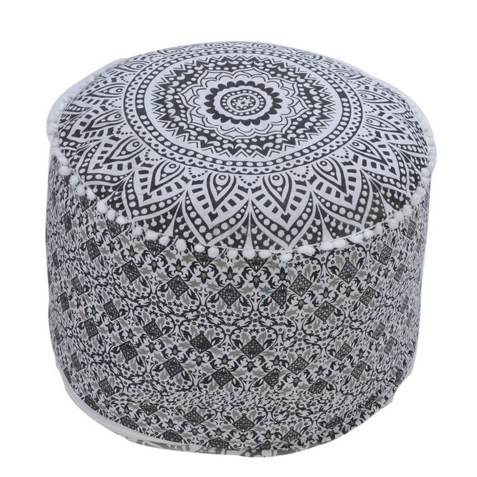 Круглая пуфик пэчворк