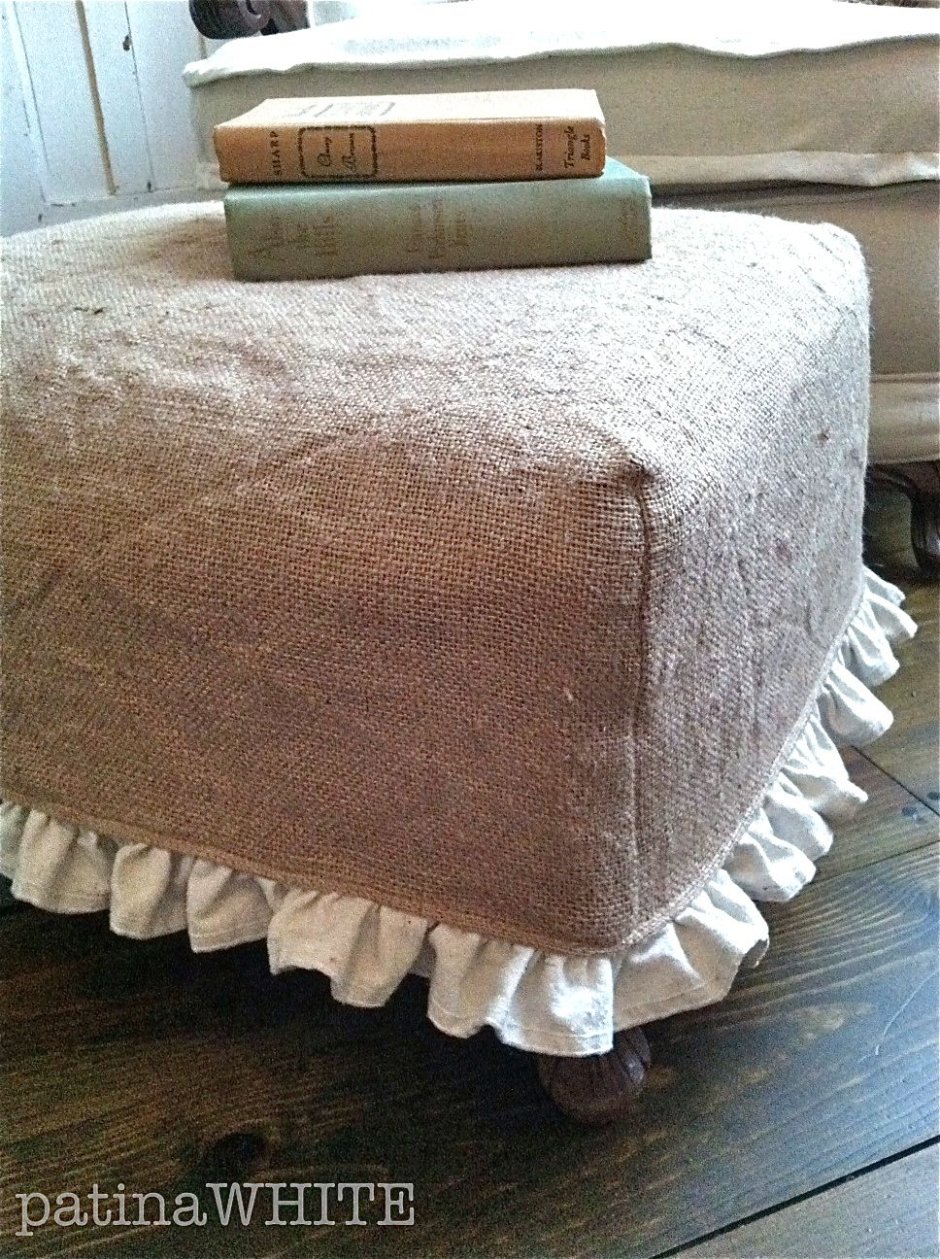 Накидка на круглый пуфик