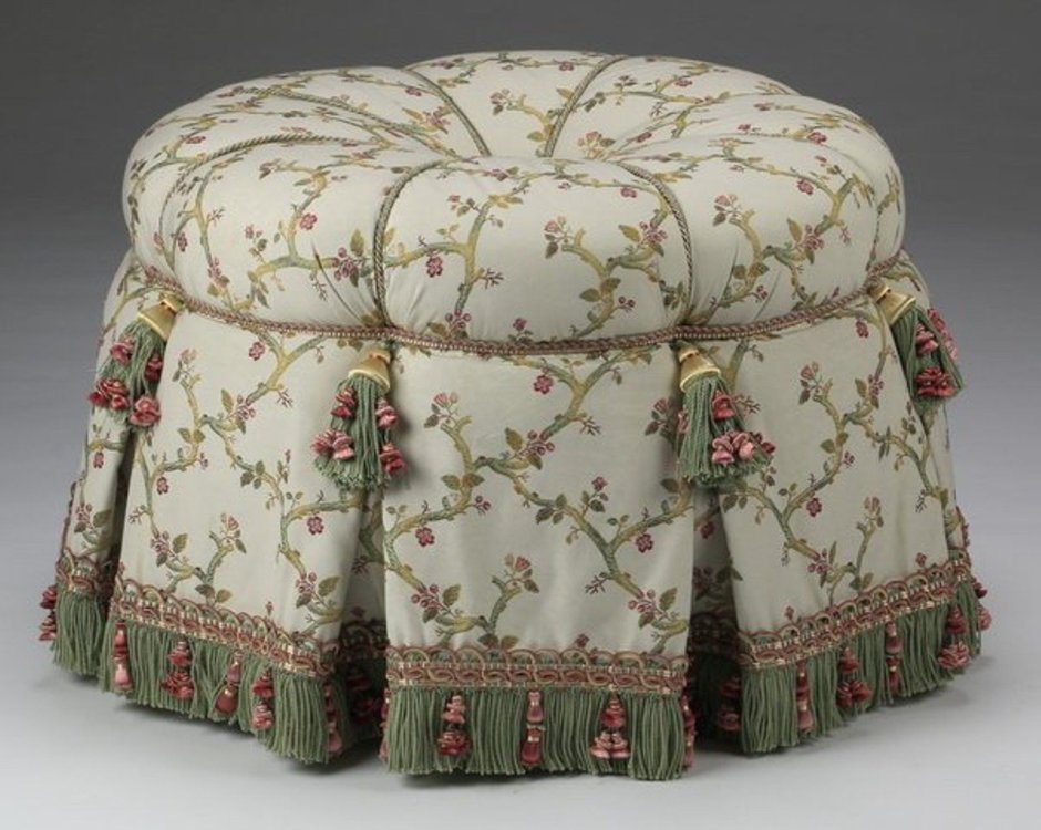 Пуф подушка круглый белый