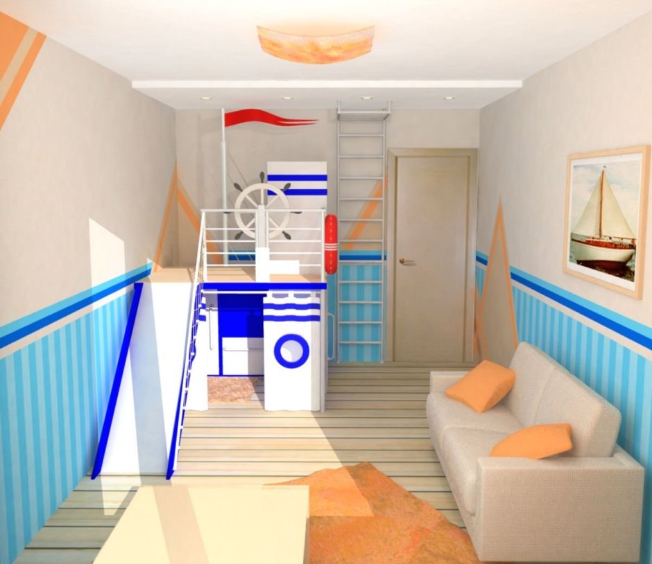 Детская комната с балконом