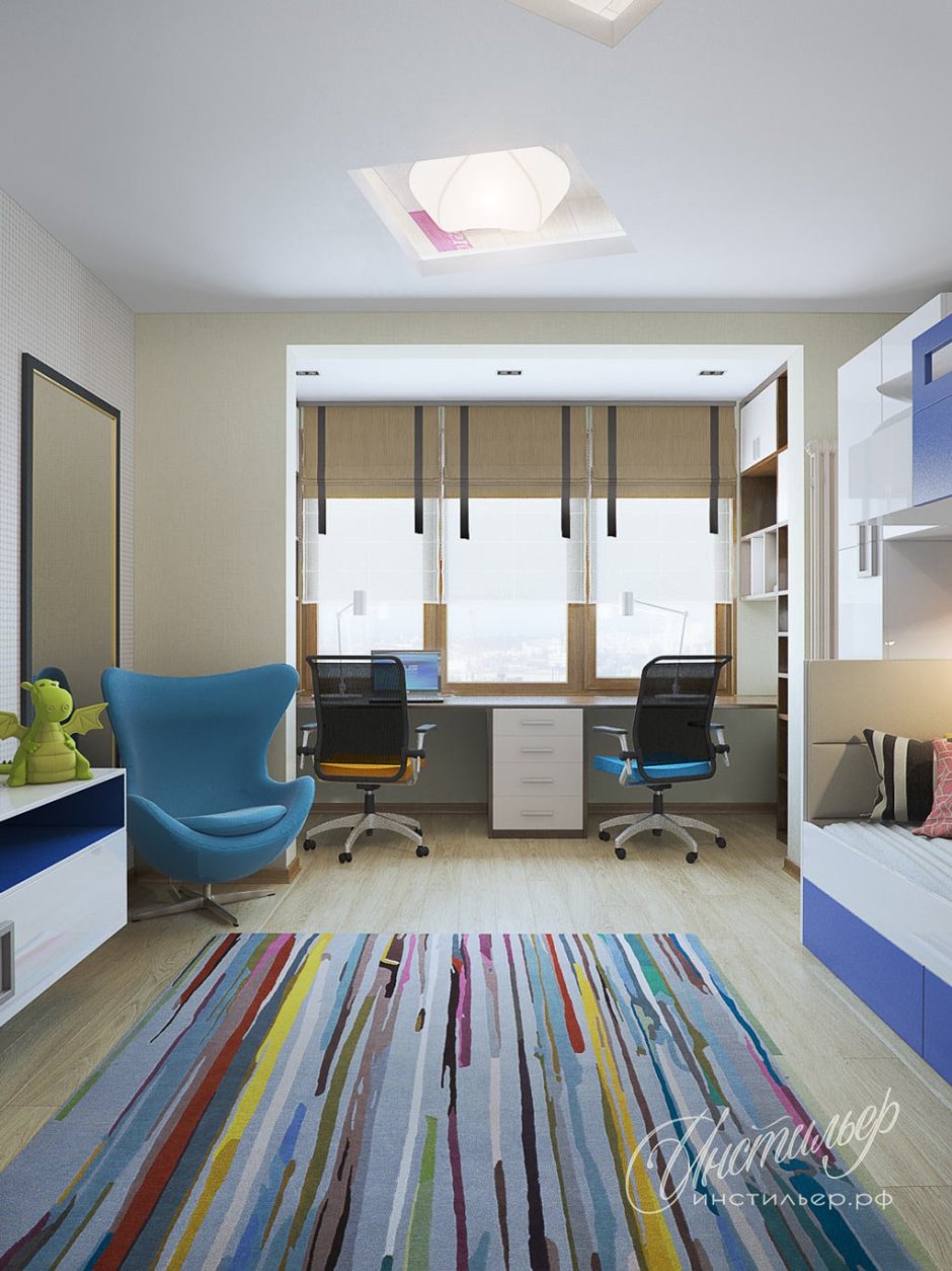 Планировка комнаты для двух подростков