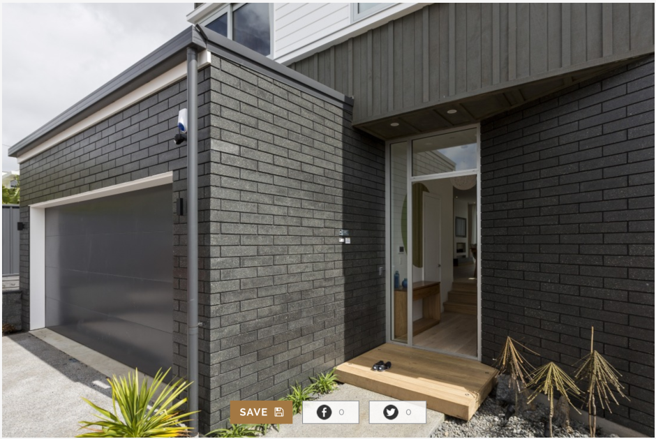 Гараж из серого кирпича