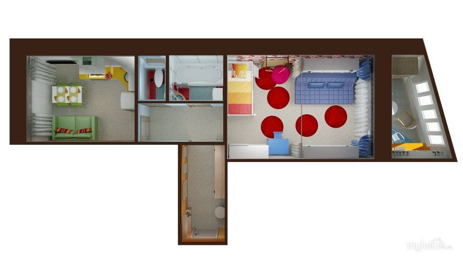 Планировка евро двушка распашонка