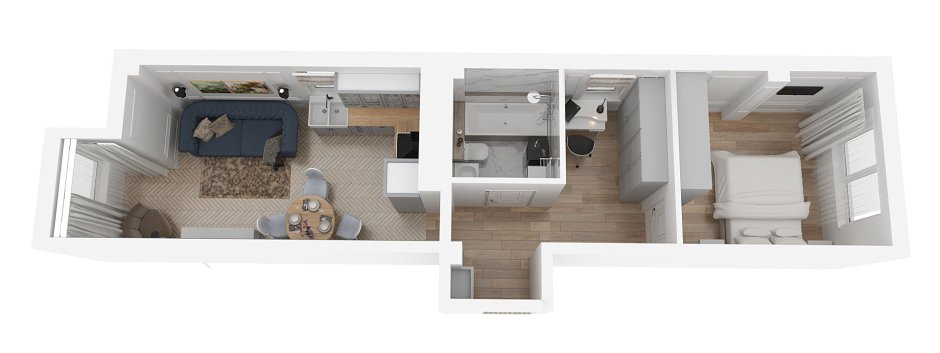 Планировка однушки распашонки 40 кв.м