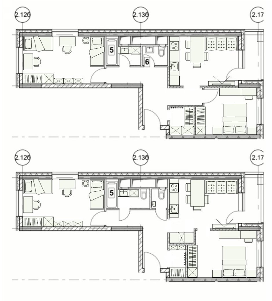 Двушка распашонка пик 2 санузла