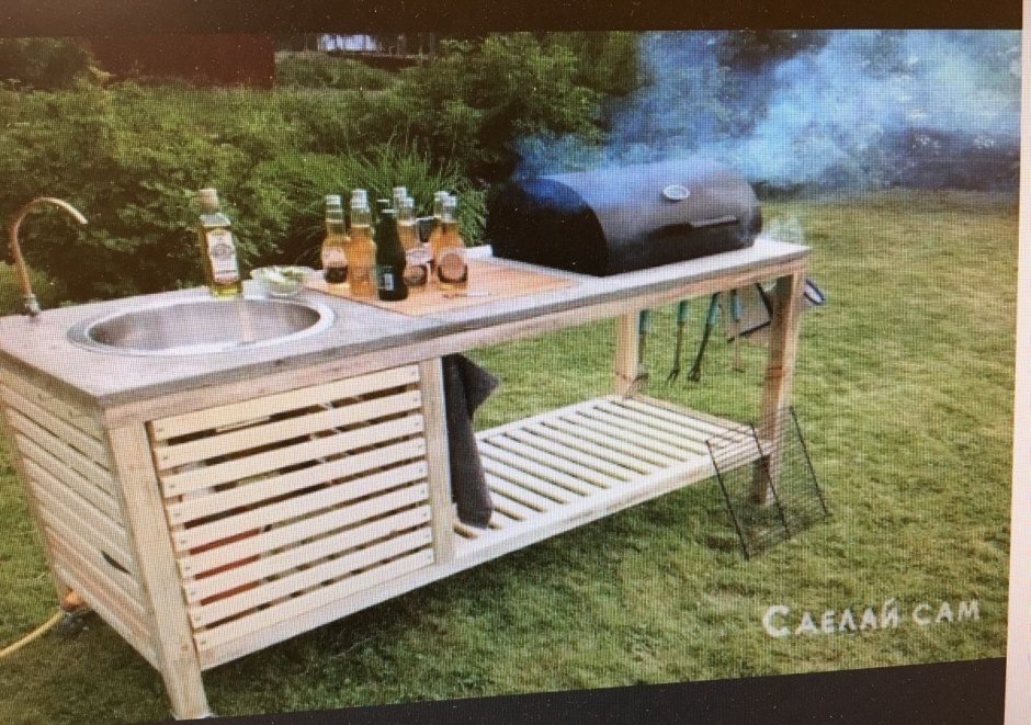 Уличная кухня для дачи