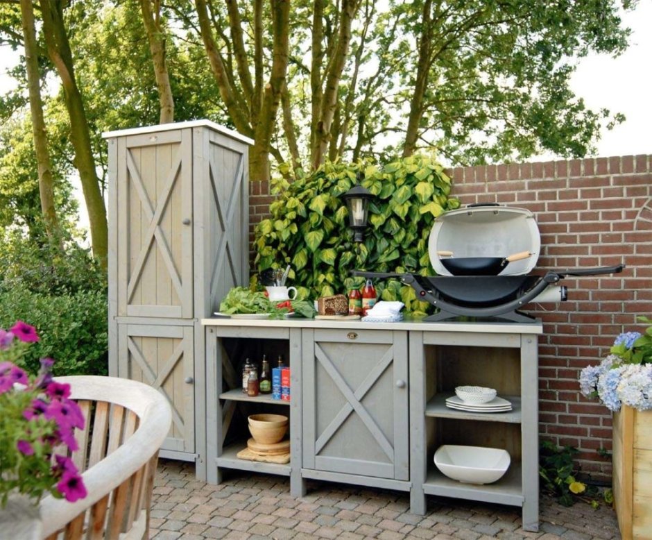 Скамейка на летнюю кухню