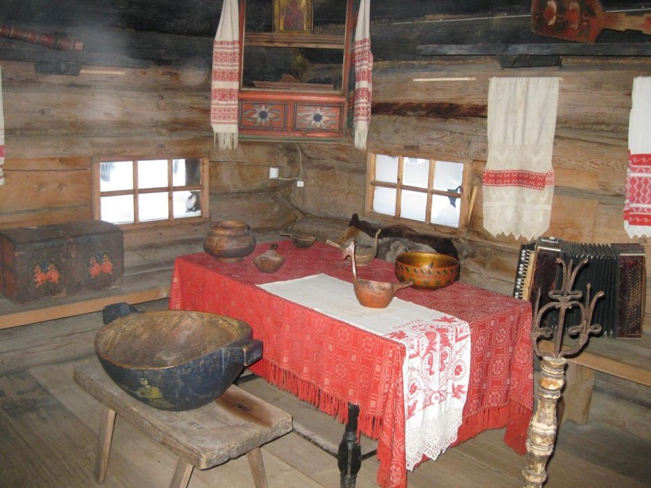 Русская изба красный угол музей