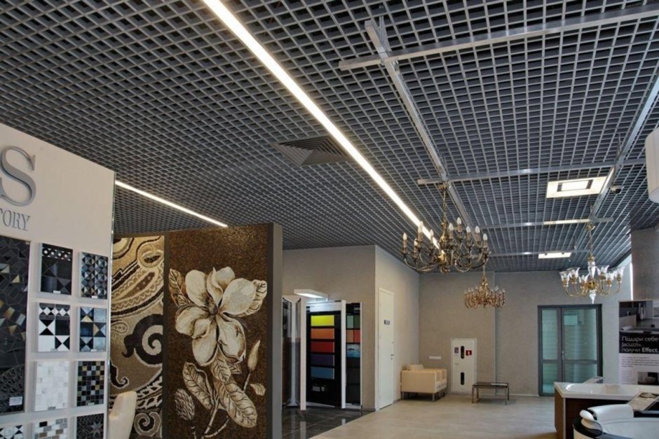 Потолок Грильято лофт офис