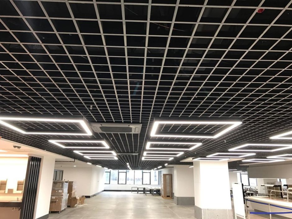 Грильято потолок 200х200 графит