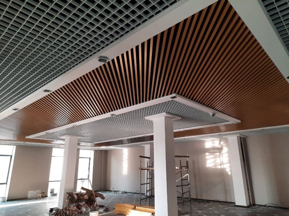 Реечный потолок Грильято