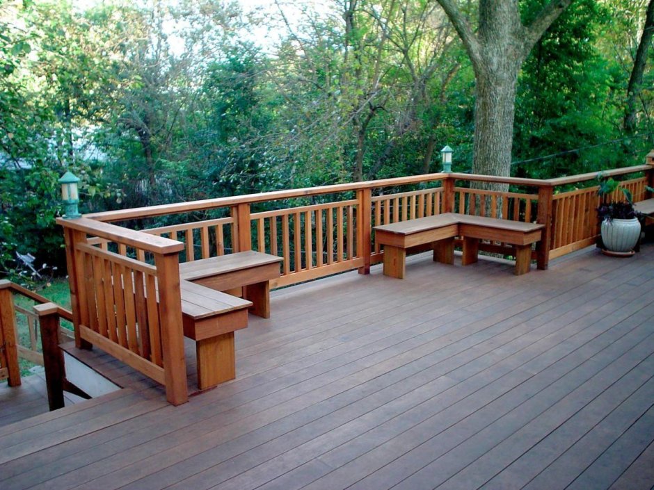 Ограждение открытой веранды на даче