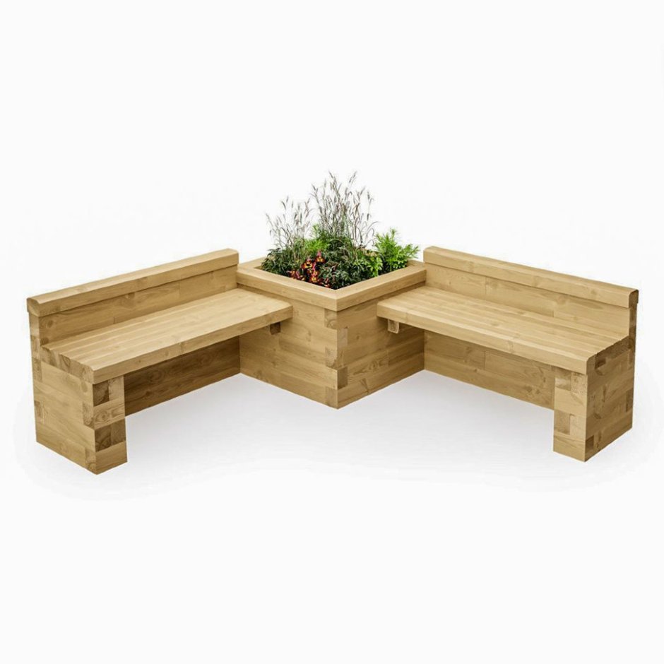 Скамья из бруса