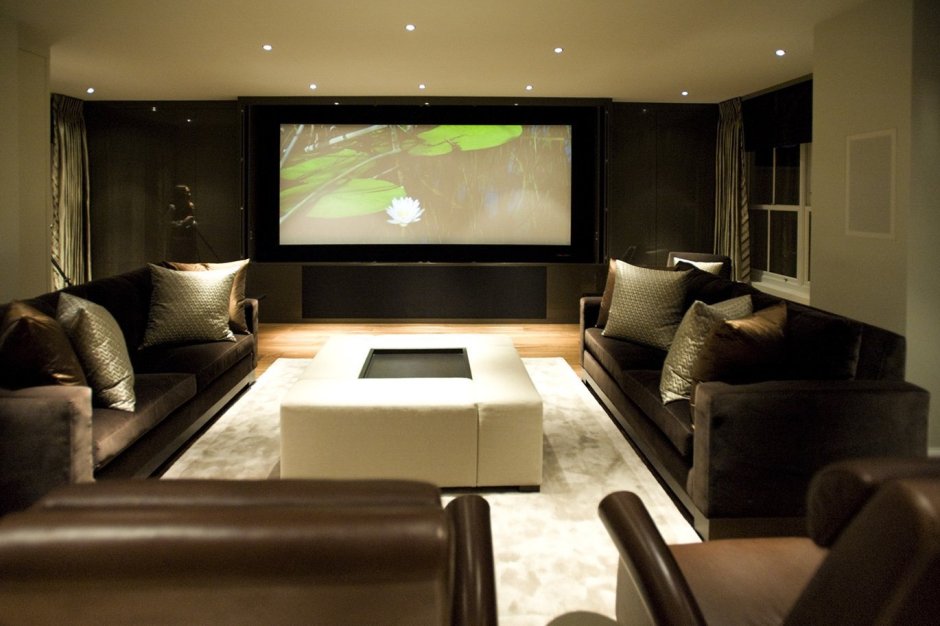 Гостиные с большим телевизором