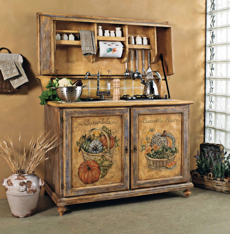 Буфет сервант кухонный в стиле Кантри