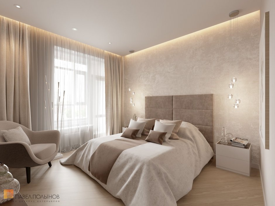 Венецианская штукатурка в спальне