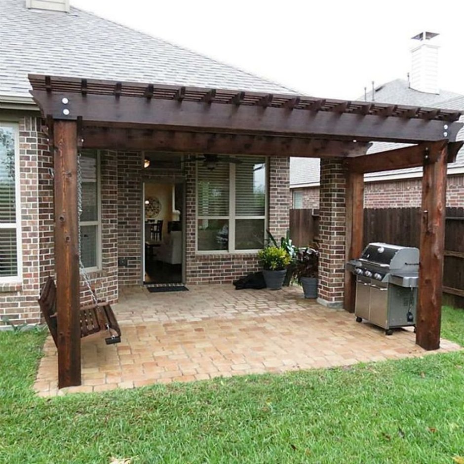 Навес к веранде для мангала