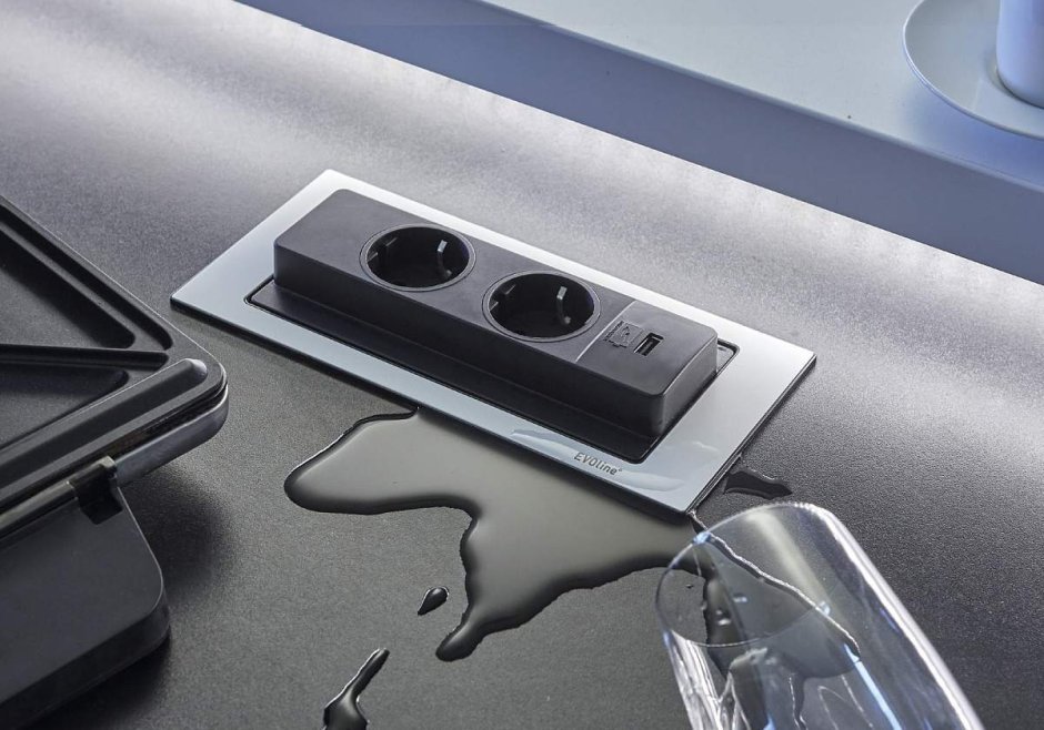 Встраиваемый блок розеток Evoline Backflip Cuisine 927.10.001