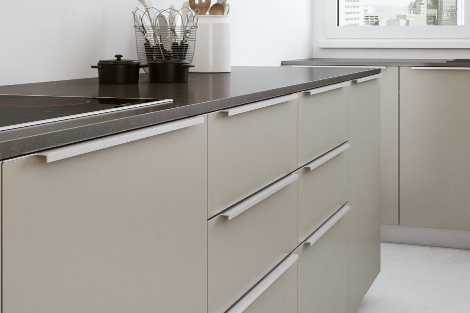 . Ручка профиль матовый алюминий gola trend