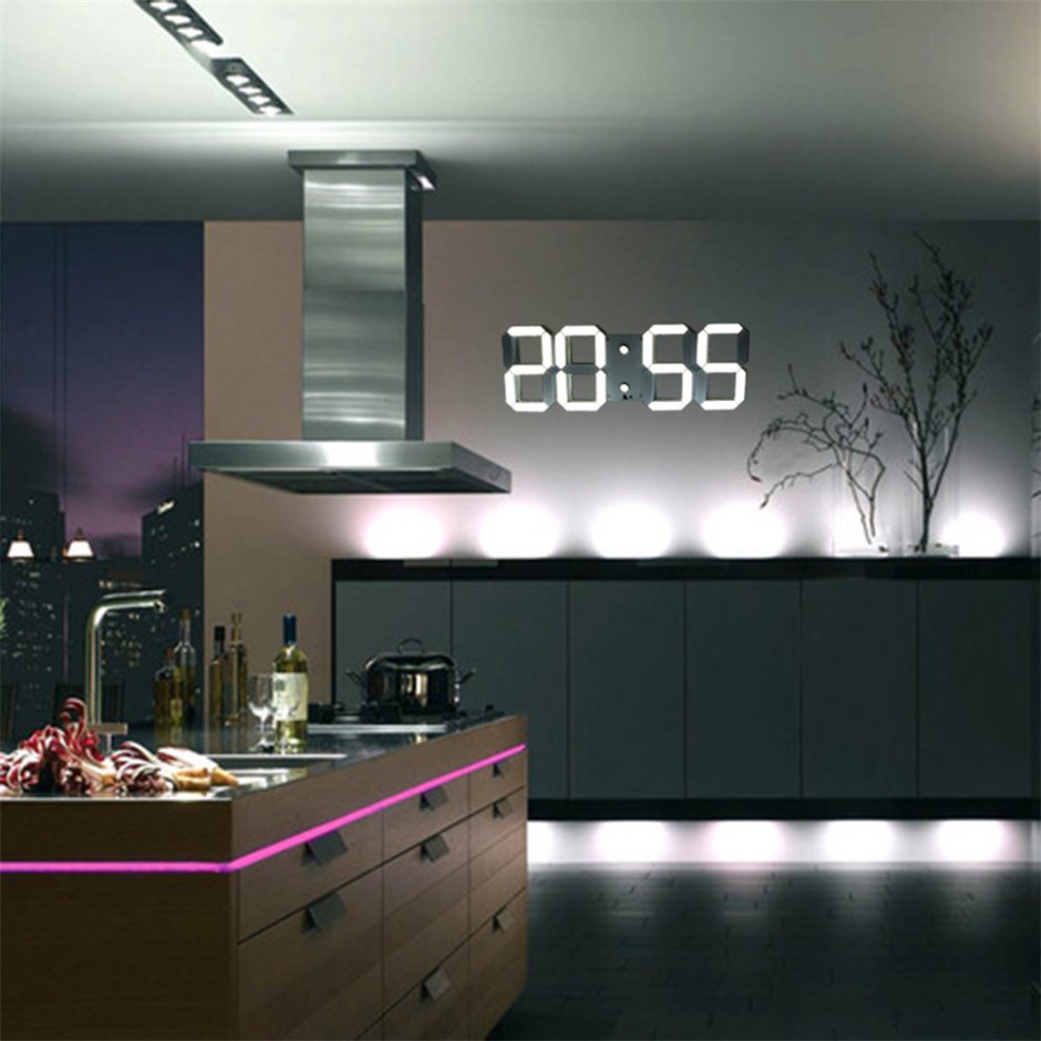 Электронные часы на стену