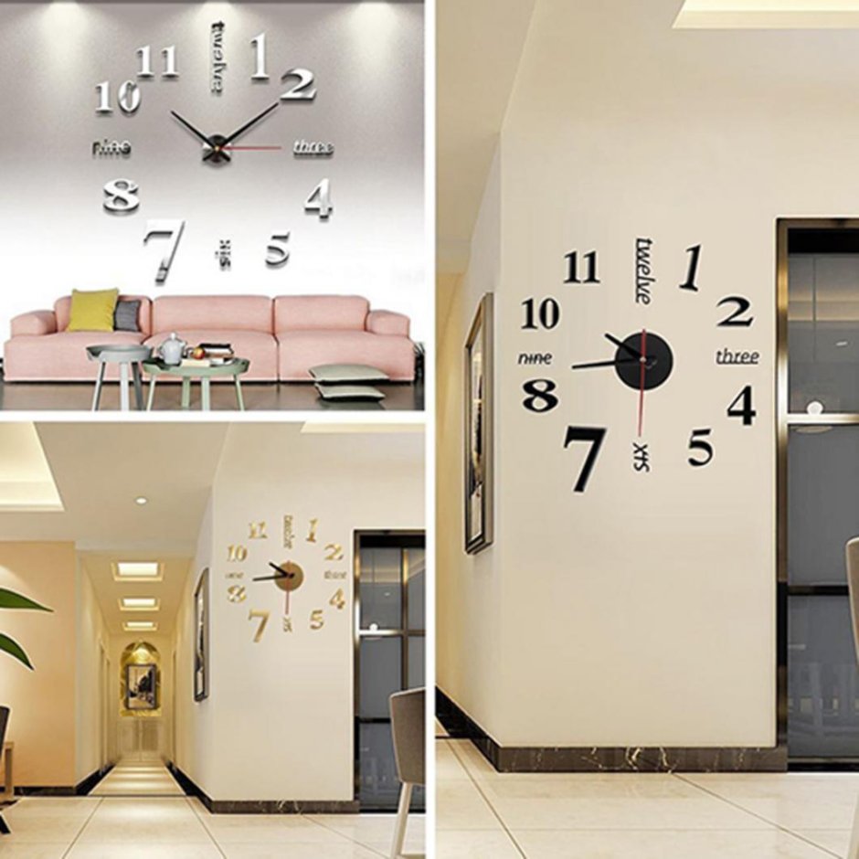 Часы встроенные в стену