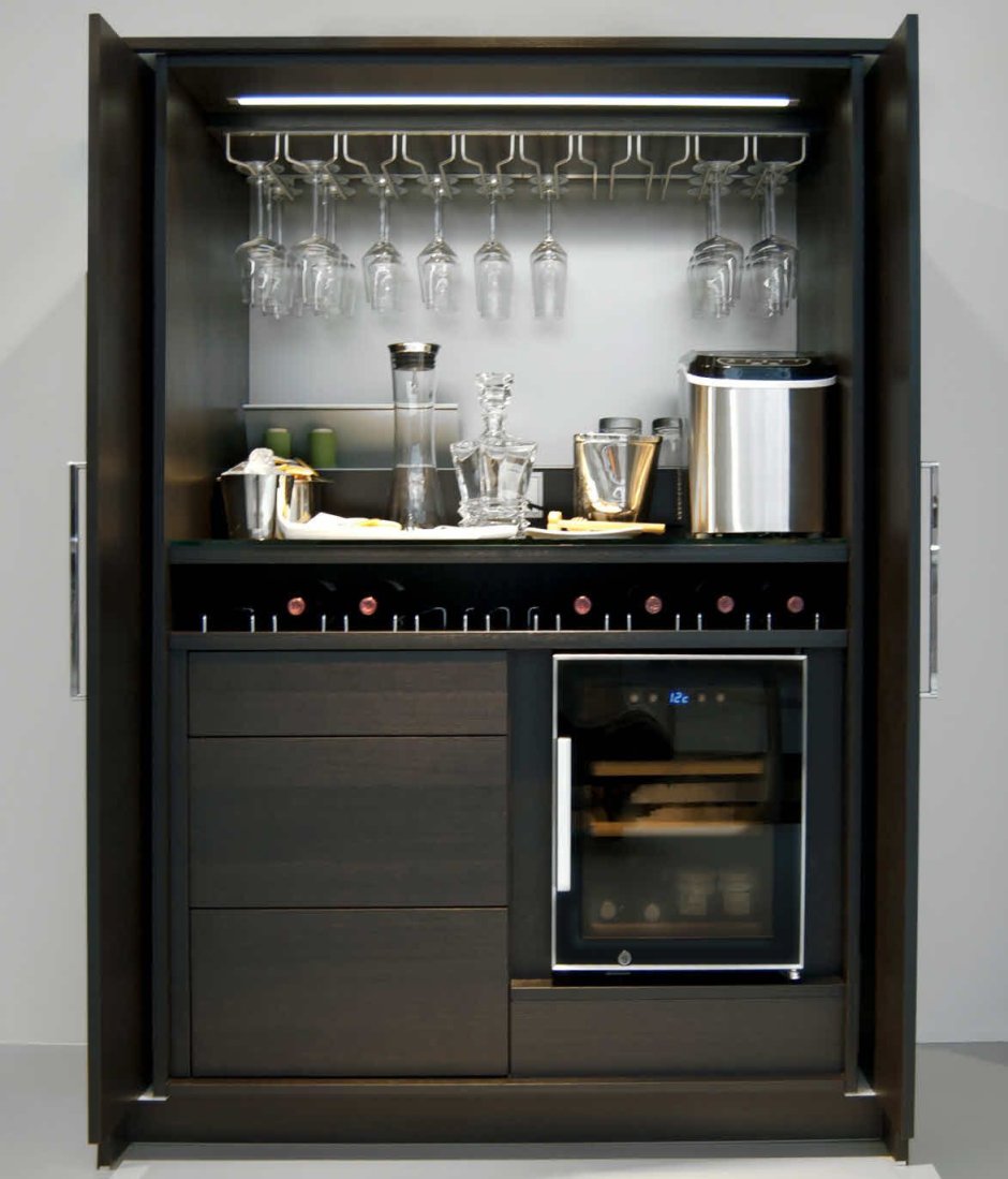 Мини бар встроенный в кухню