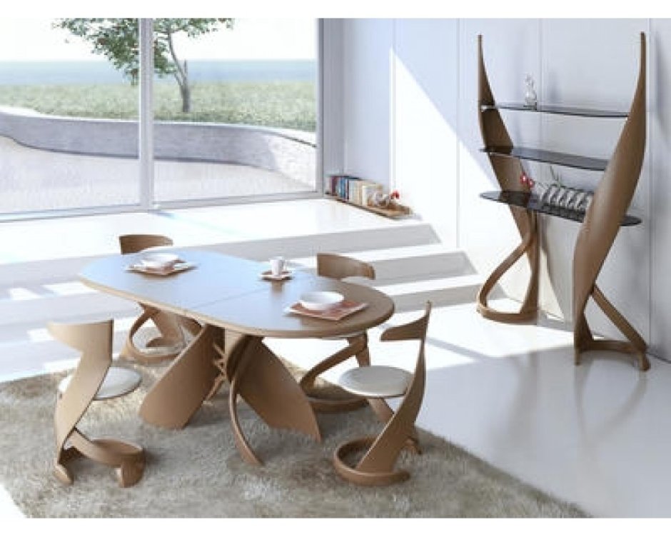 Металлические стулья в стиле хайтек