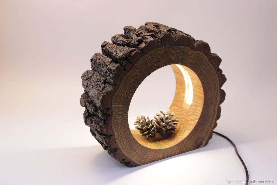 Светильник из спила