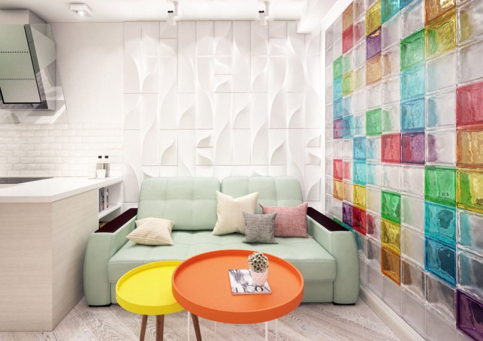 Стеклоблоки в интерьере