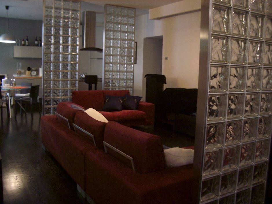 Межкомнатные перегородки из стеклоблоков