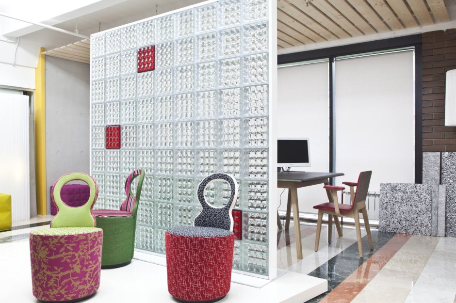 Стеклоблоки в интерьере