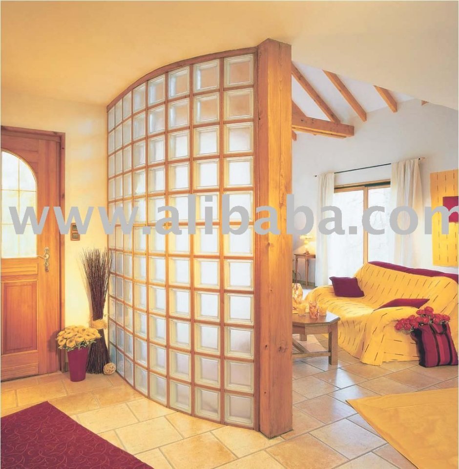 Межкомнатные перегородки из стеклоблоков