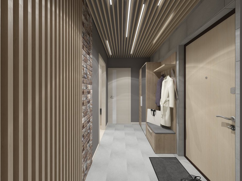 Панели в интерьере прихожей