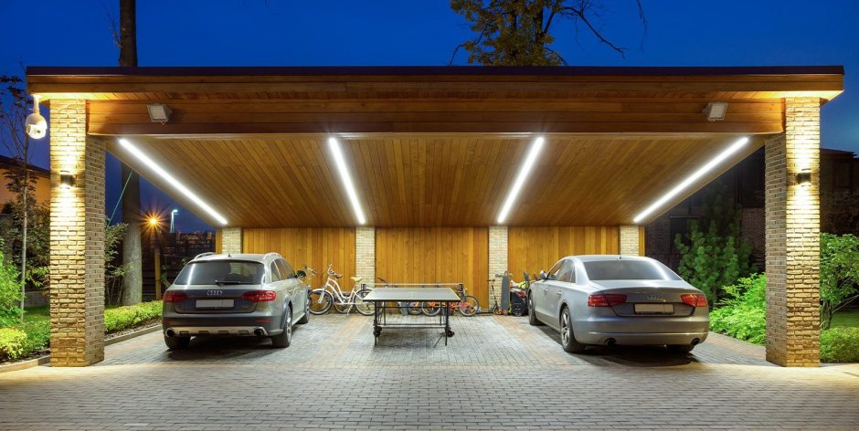 Подсветка навеса для автомобиля