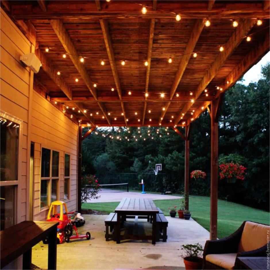 Подсветка навеса