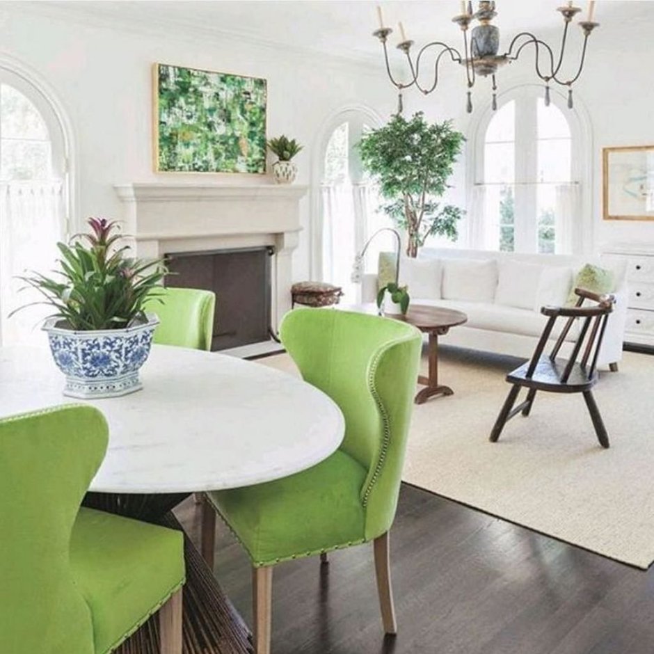 Зеленые стулья для кухни